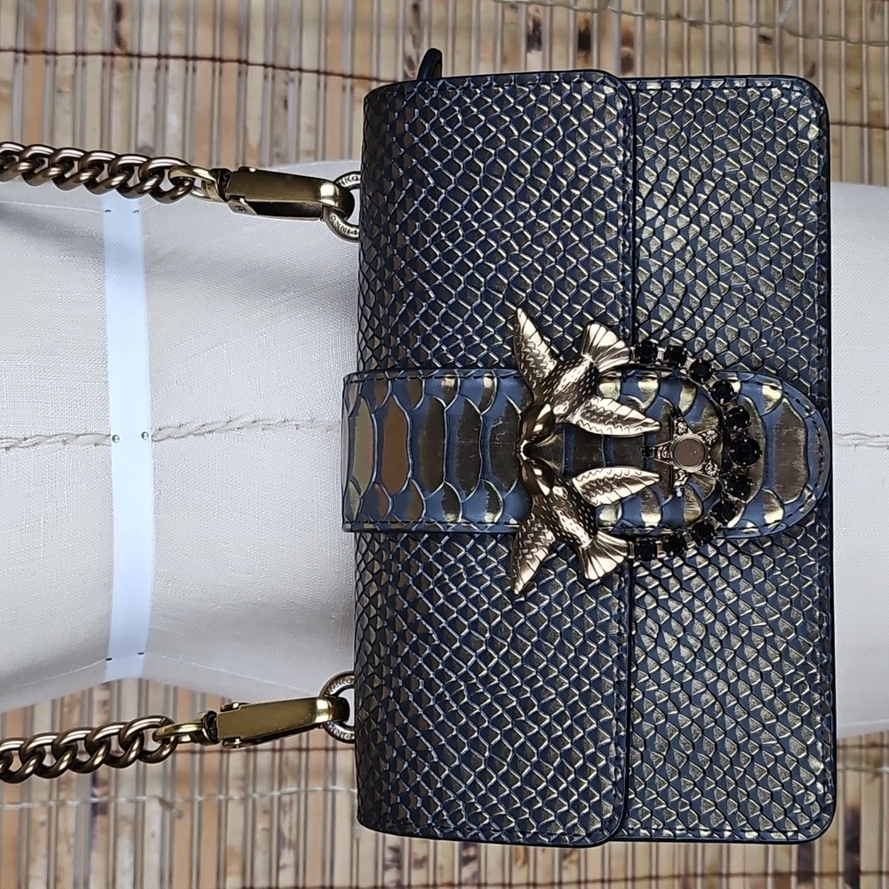 Pinko Bronze Python Mini Love Bag - image 1